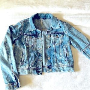 Free People Denim Jacket, Acid Wash, XS, excellent condition